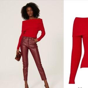 Roam off the shoulder red sweater Blythe size large rent the runway